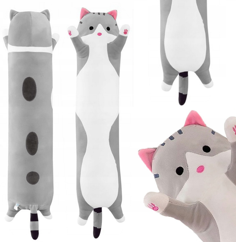 PLYŠOVÝ VANKÚŠ MASKOT DLHÝ MAČKA 80cm